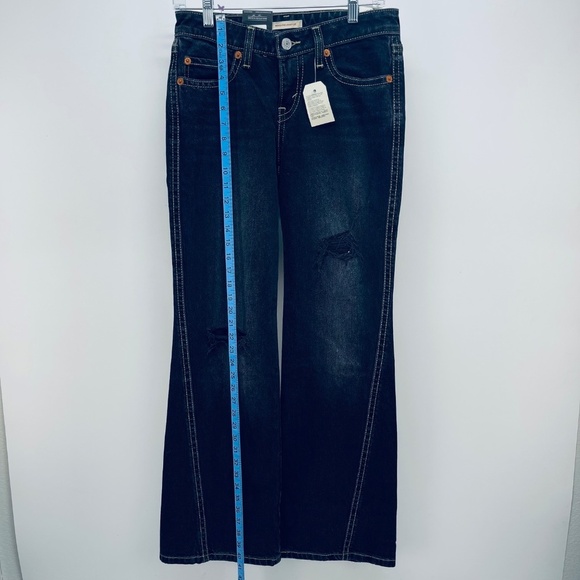 Levi’s Jeans Size 28x32 Women’s noughties Bootcut Distress A Low Rise Blue New - Picture 4 of 16